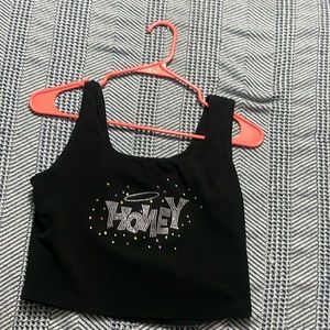 SHEIN Rhinestone Crop Top
